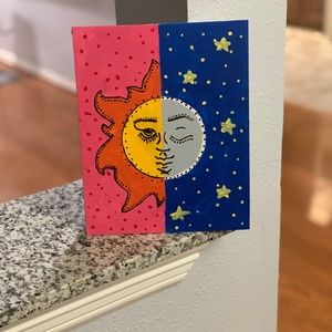 Sun and moon Acrylic painting